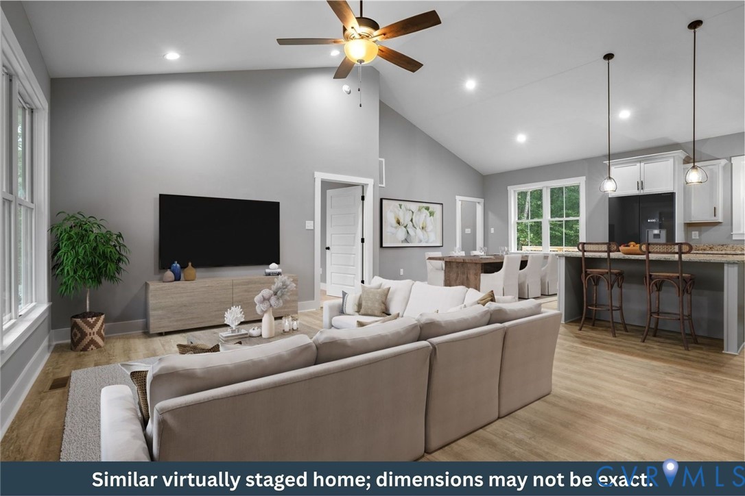 67 Petersville Road New Canton, VA 23123 - Photo 3 of 18 Virtually staged great room.