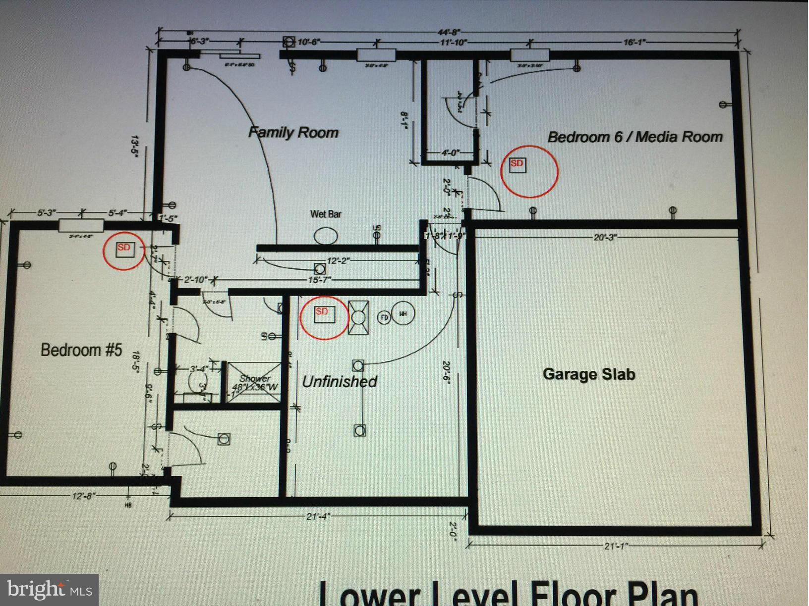 9517 5th Place Lorton, VA 22079 - Photo 23 of 23 Lower Level Floor Plan