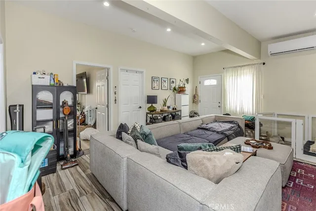 a living room with furniture and a couch