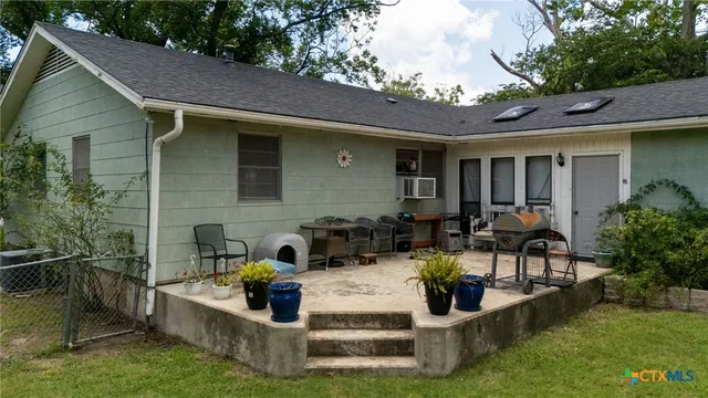 a view of a house with patio