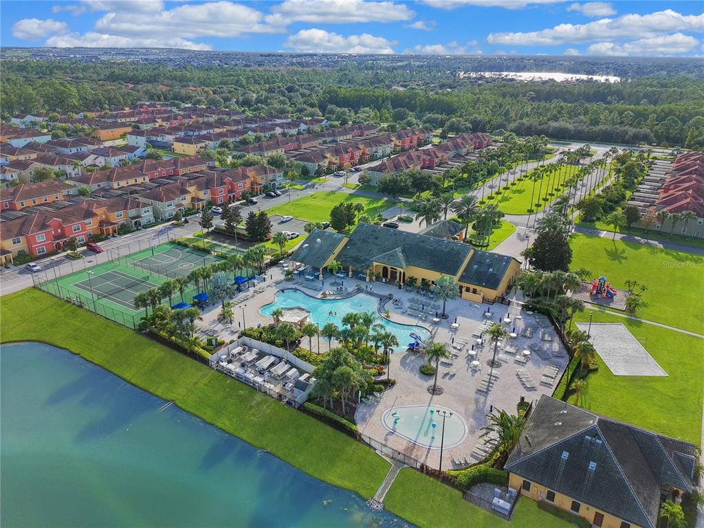 2942 Buccaneer Palm Road Kissimmee, FL 34747 - Photo 30 of 39 an aerial view of residential houses with outdoor space and river