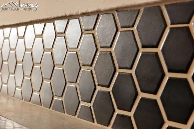 a view of a kitchen from a empty space