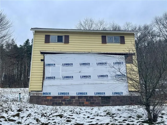 a front view of a house