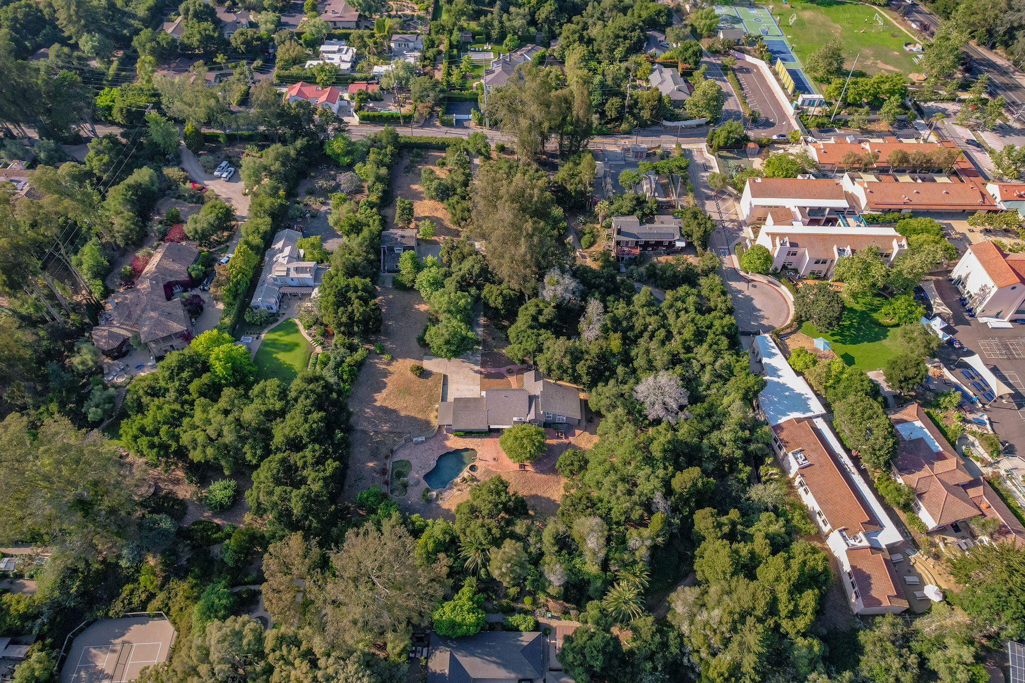 1445 School House Road Montecito, CA 93108 - Photo 27 of 53 an aerial view of multiple house