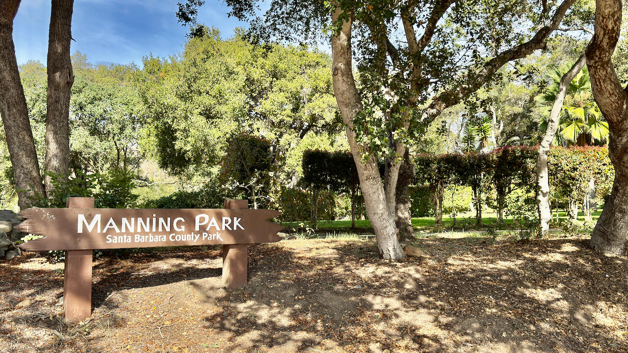 1445 School House Road Montecito, CA 93108 - Photo 48 of 53 a view of park with a bench under large trees