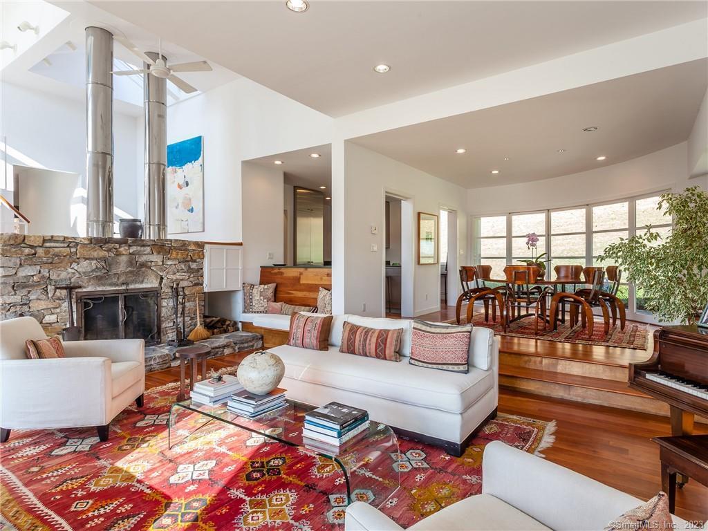 151 Treasure Hill Road Kent, CT 06785 - Photo 7 of 25 a living room with fireplace furniture and a fireplace