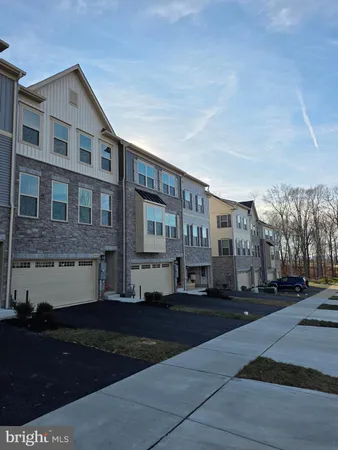 a front view of a building with street