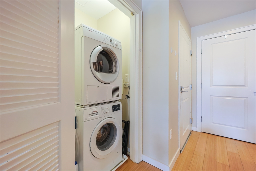 16 Miner Street, Unit 501 Boston, MA 02215 - Photo 23 of 40 a utility room with dryer and washer