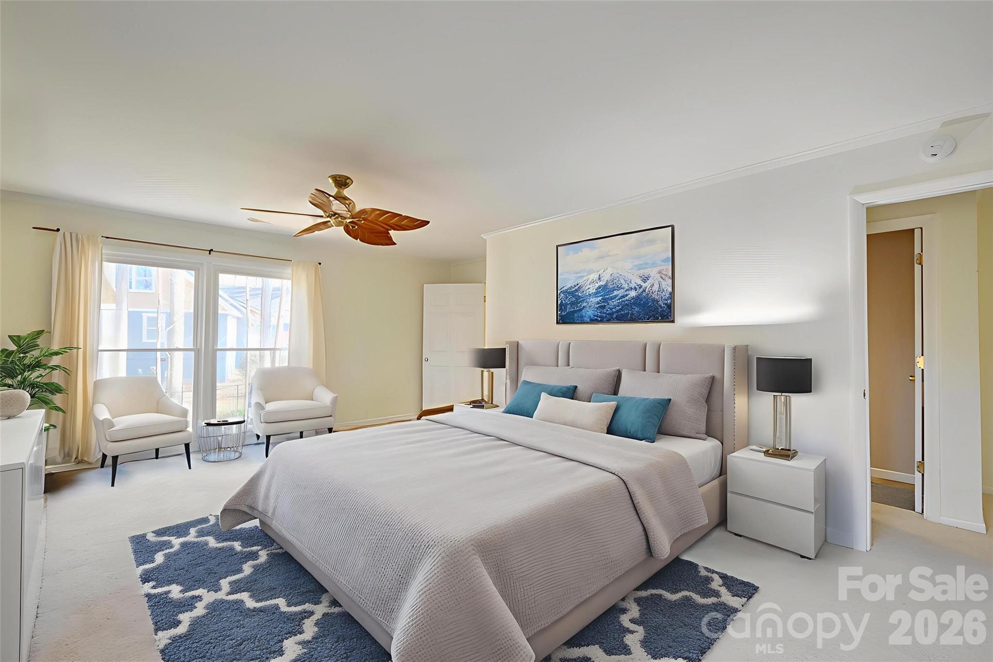 26 Fairway Ridge Lake Wylie, SC 29710 - Photo 21 of 48 a bedroom with a large bed and a couch