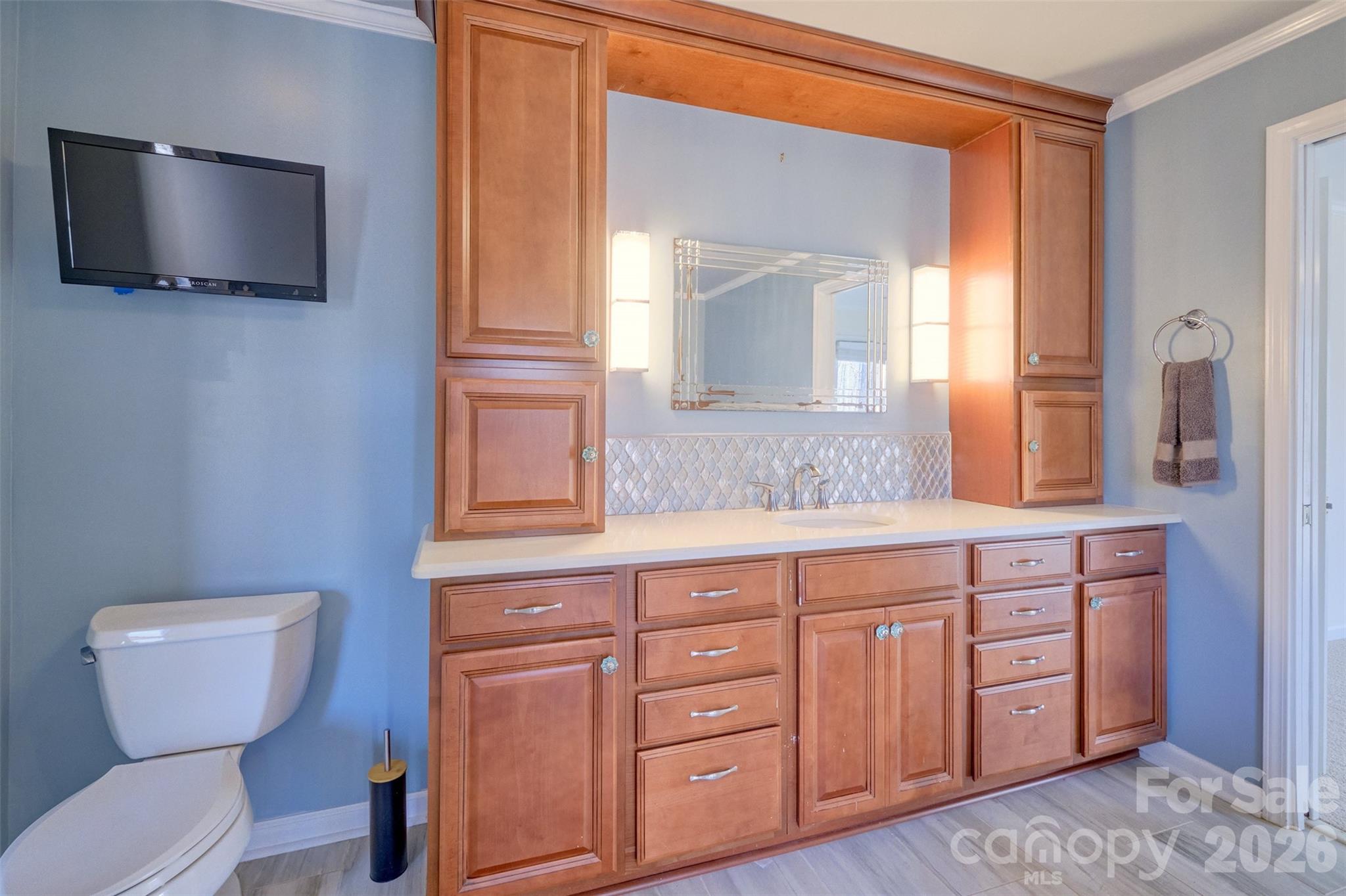 26 Fairway Ridge Lake Wylie, SC 29710 - Photo 25 of 48 a bathroom with a toilet a sink and mirror