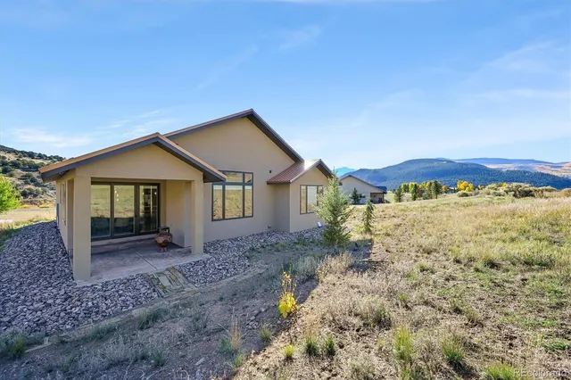 a view of a city with mountain