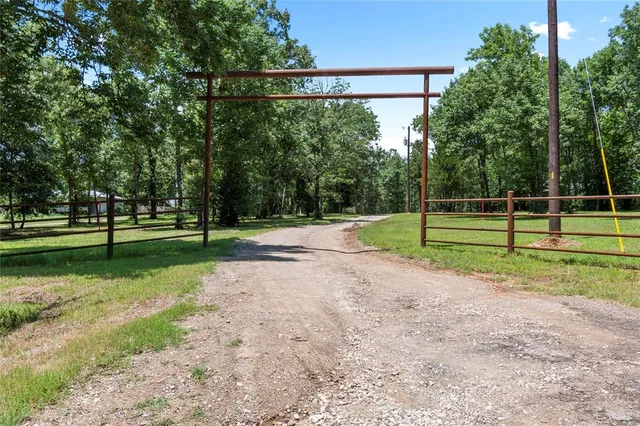 a view of a park with swings