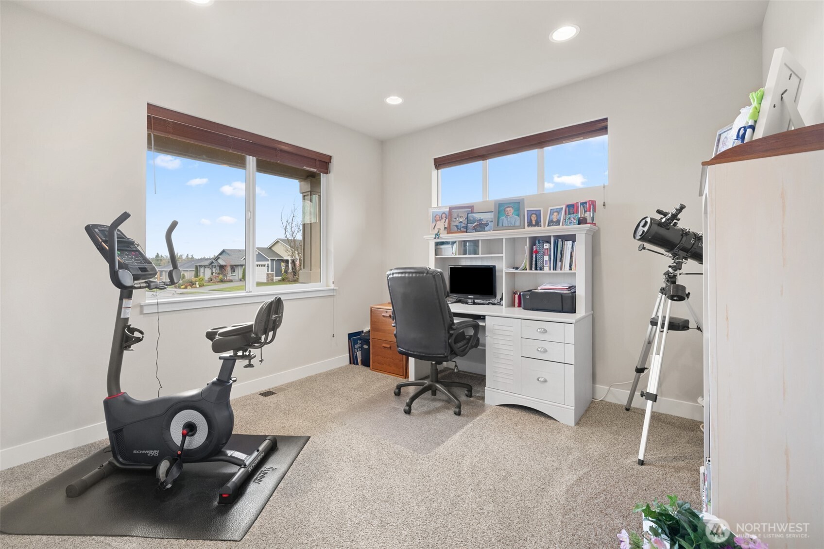 440 Blue Glacier Loop Sequim, WA 98382 - Photo 20 of 34 a view of a workspace with furniture and a window