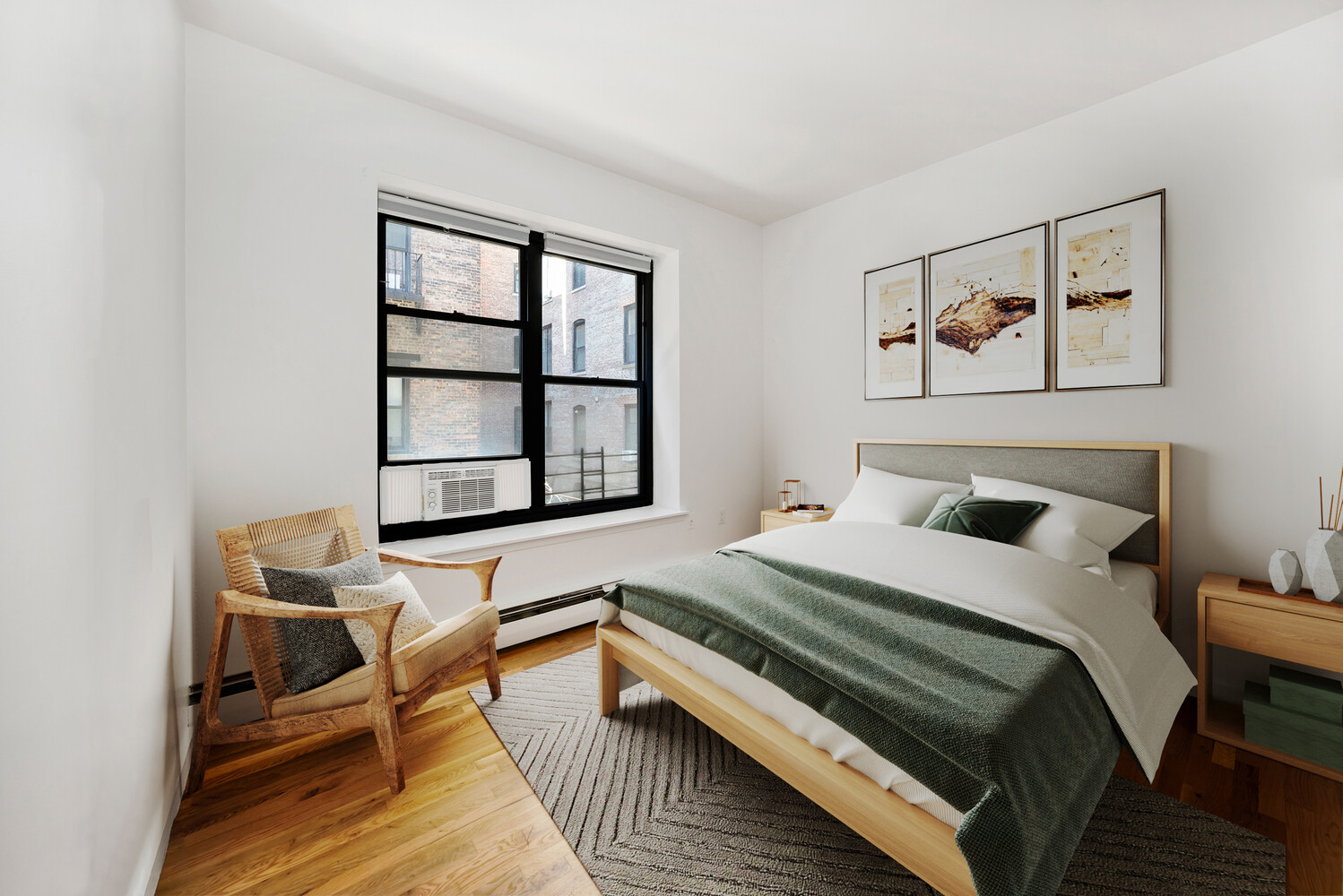 314 West 94th Street, Unit 2A Manhattan, NY 10025 - Photo 6 of 10 a bedroom with a bed and a window