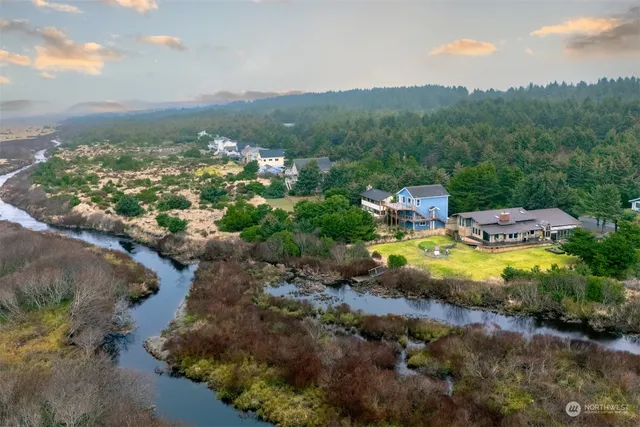a view of balcony with wooden floor