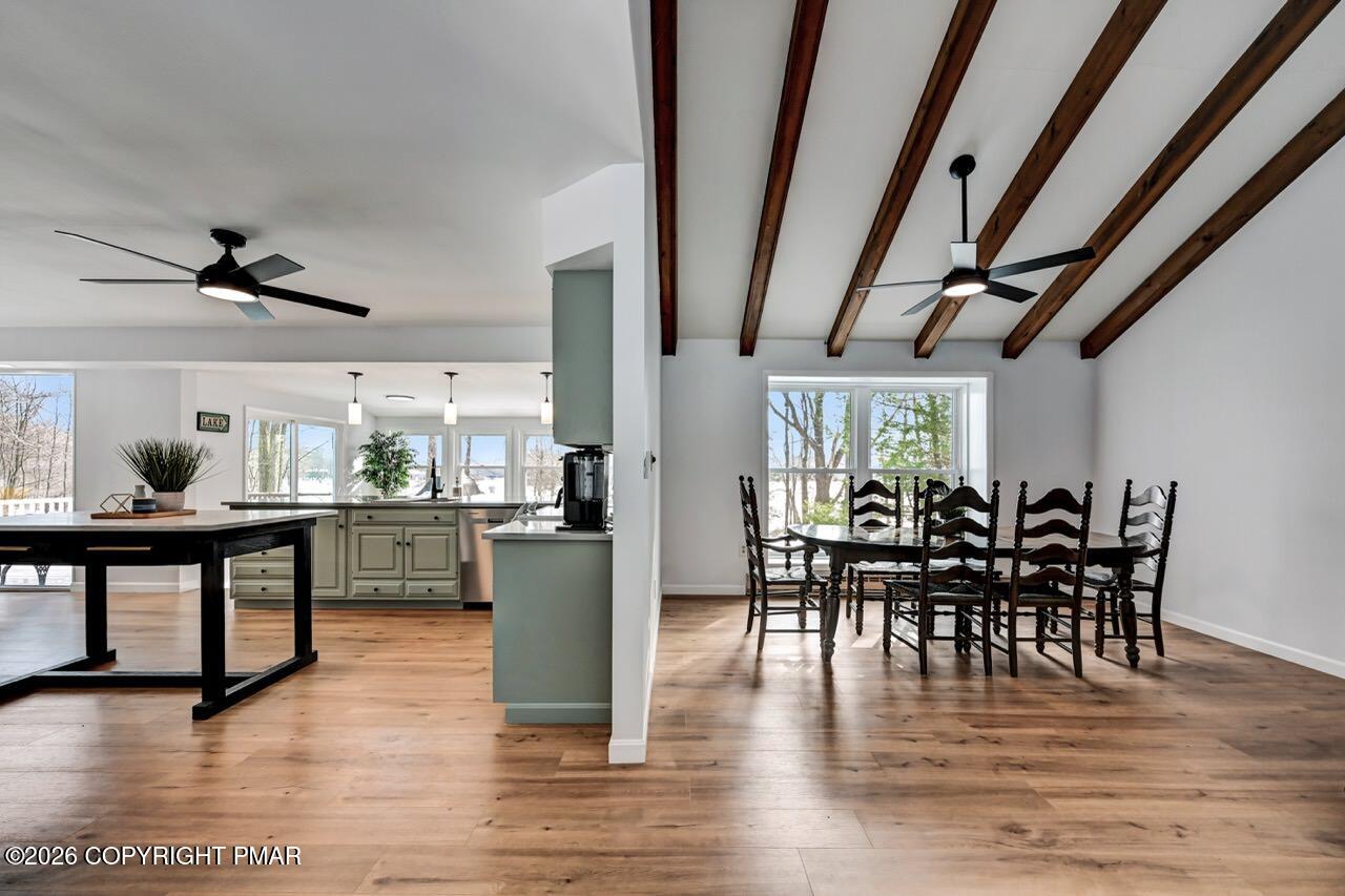 116 Spyglass Hill Road Tobyhanna, PA 18466 - Photo 26 of 73 a view of a dining room with furniture window and wooden floor