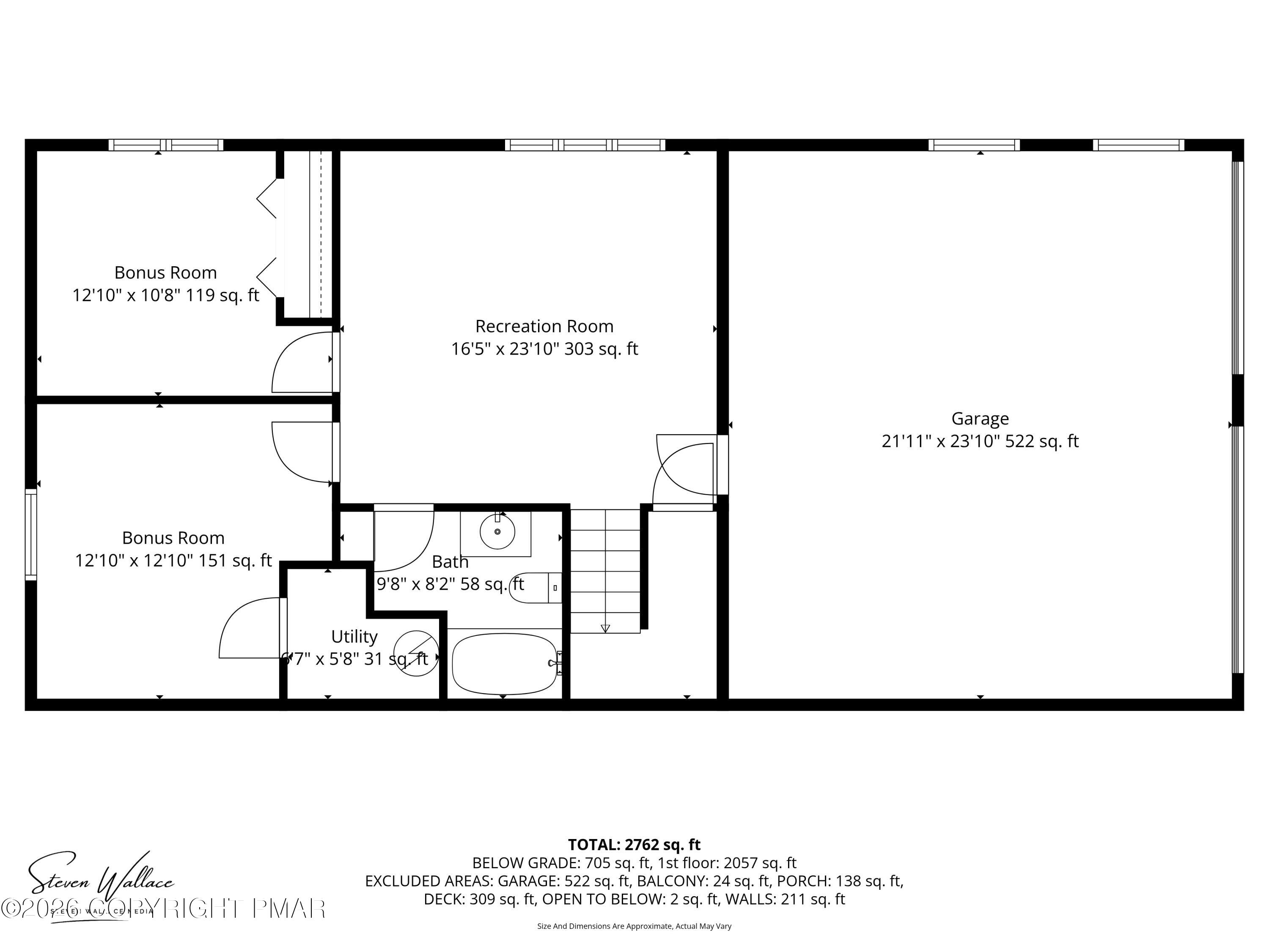 116 Spyglass Hill Road Tobyhanna, PA 18466 - Photo 65 of 73 Basement - Lower Level To Garage