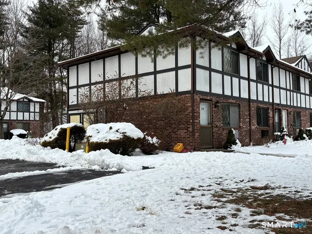 a street view covered with snow