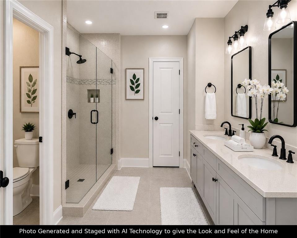 58 Lewis Ferguson Road Emerson, GA 30137 - Photo 7 of 14 a bathroom with a tub sink shower and mirror