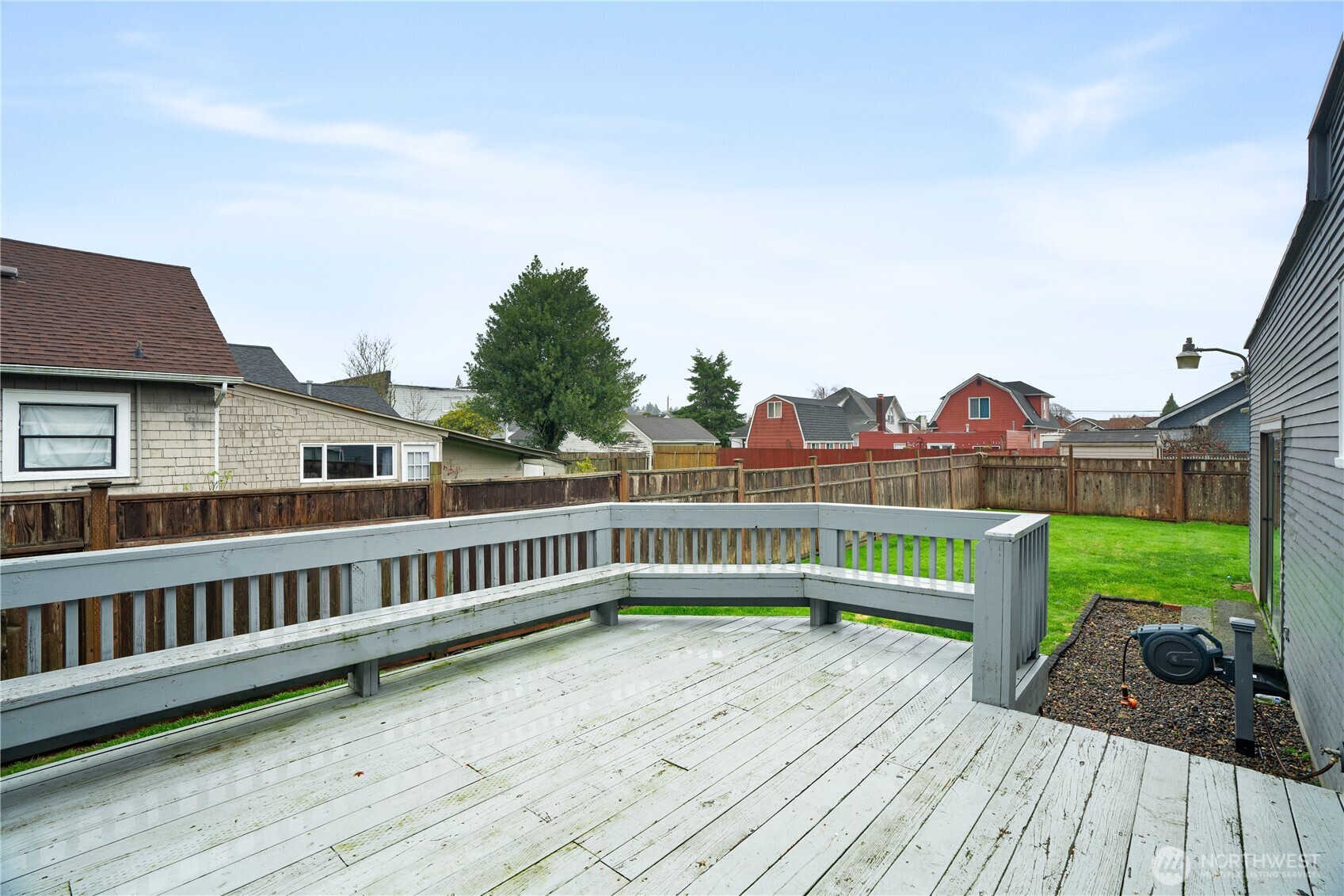 619 Spruce Street Hoquiam, WA 98550 - Photo 23 of 30 a view of a deck with a yard