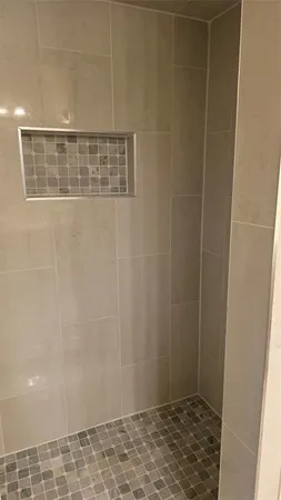 a view of wooden door