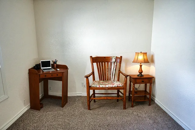 a view of workspace with furniture