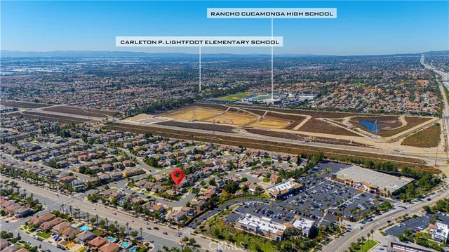 an aerial view of a city