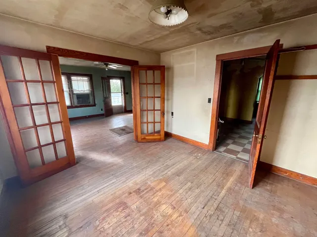 a view of livingroom with hardwood floor and window