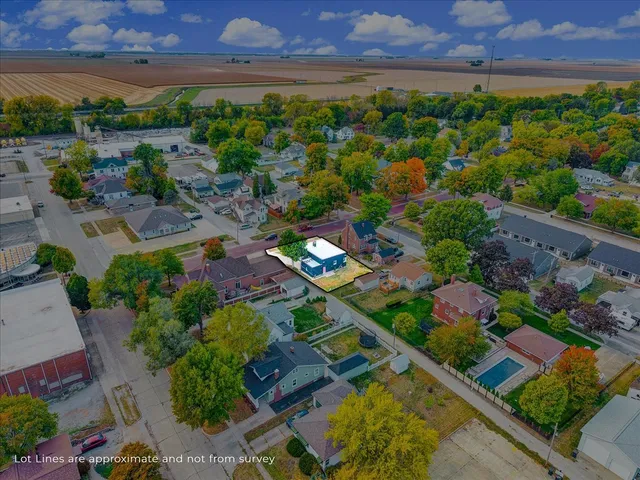 an aerial view of a city