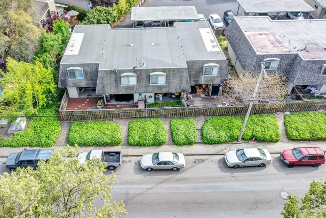 front view of house with a garden and patio