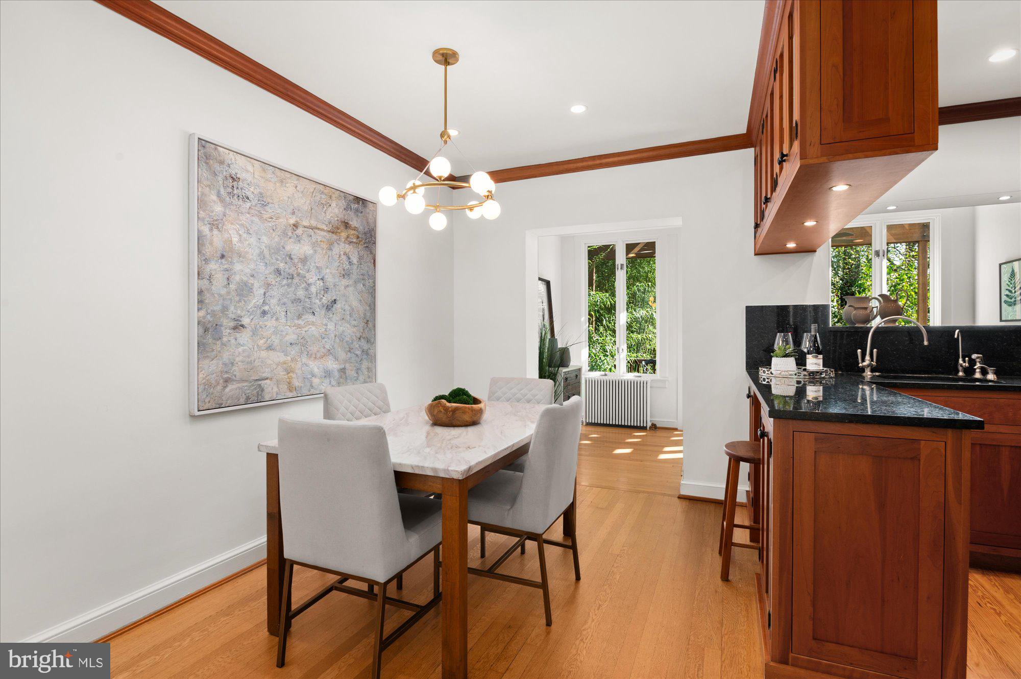 1955 39th Street Northwest Washington, DC 20007 - Photo 8 of 25 Custom inset cabinetry & detailed lighting