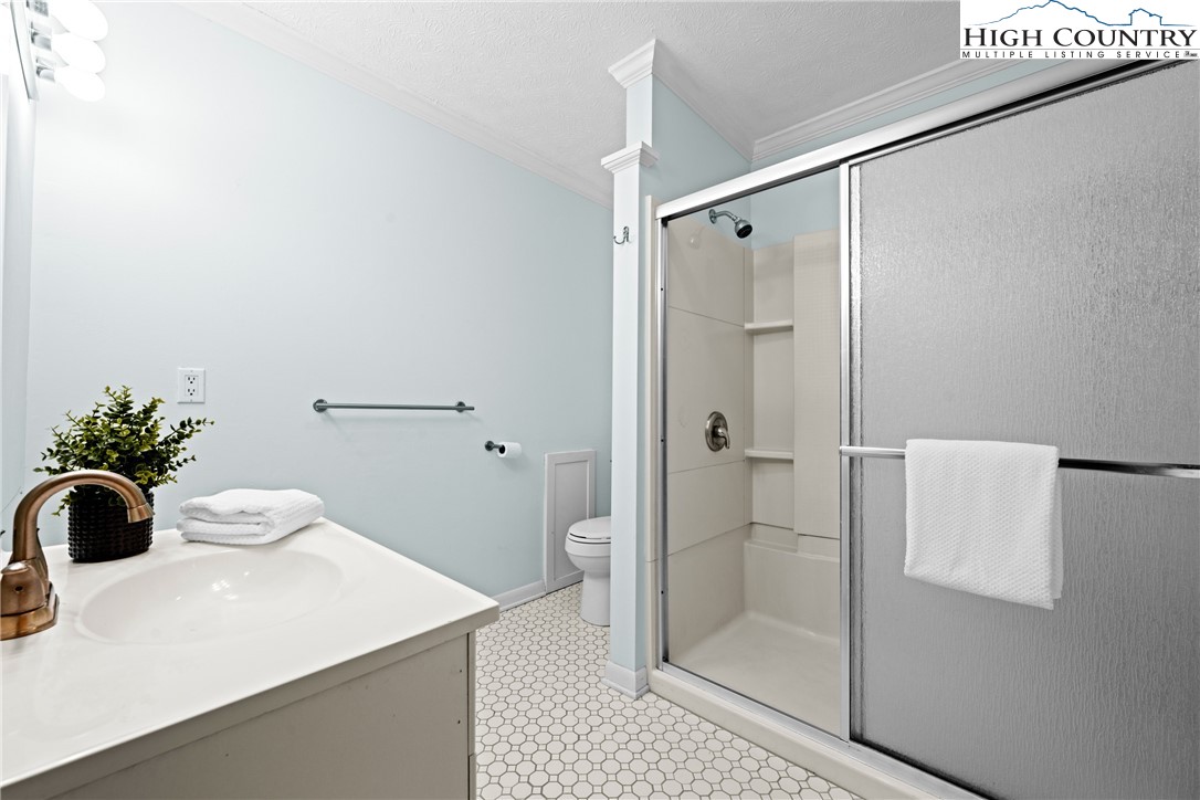 164 Appalachian Drive Boone, NC 28607 - Photo 18 of 43 a bathroom with a sink a toilet and shower