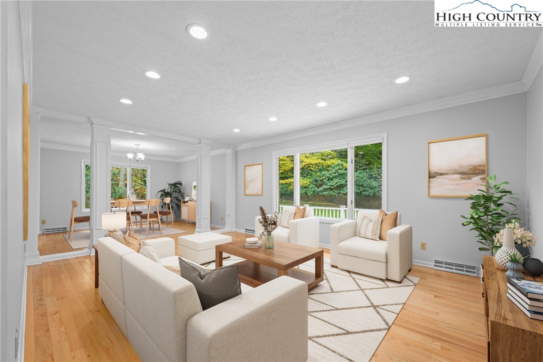 164 Appalachian Drive Boone, NC 28607 - Photo 4 of 43 a living room with furniture and a large window