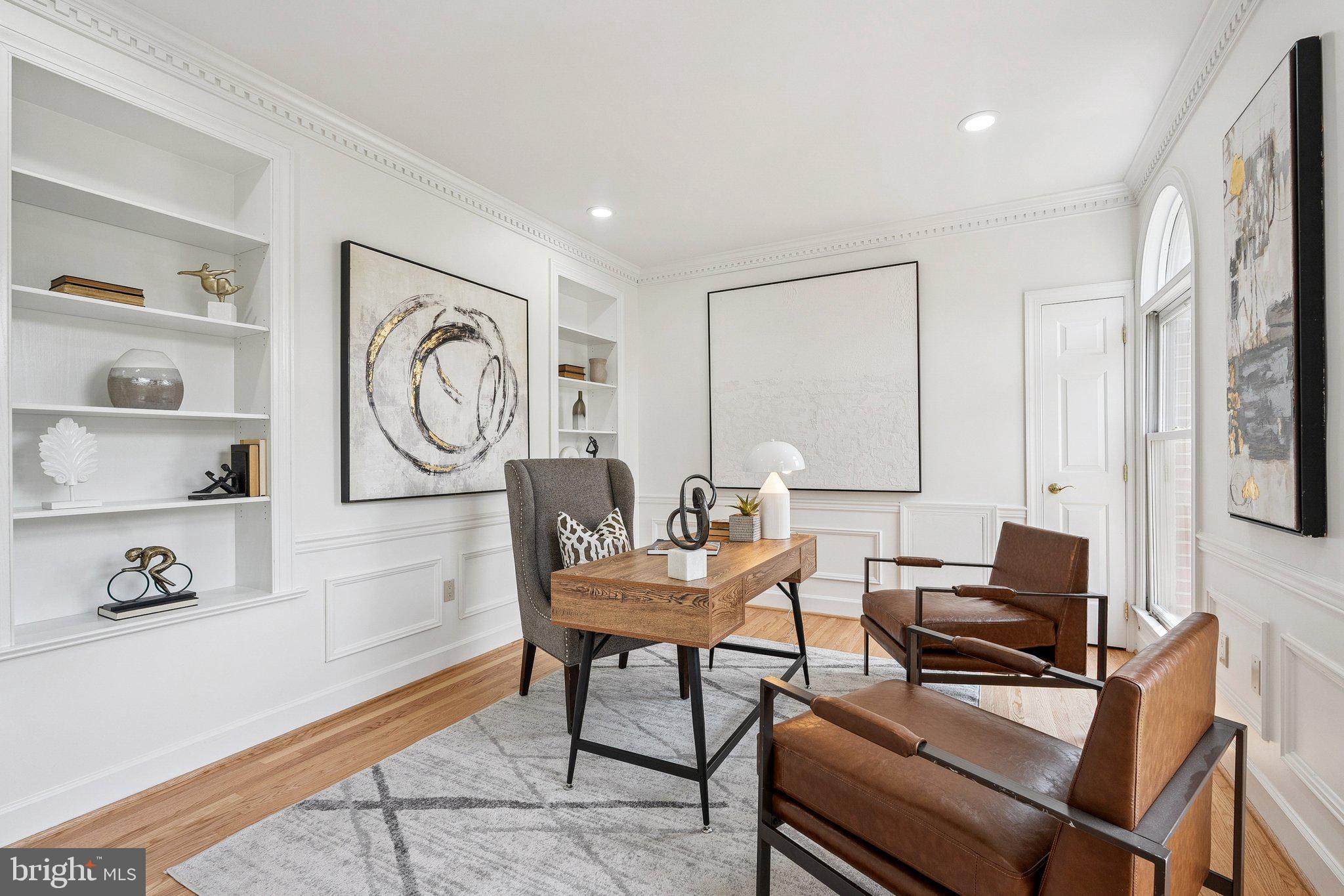 9309 Bells Mill Road Potomac, MD 20854 - Photo 3 of 38 a work room with furniture and wooden floor