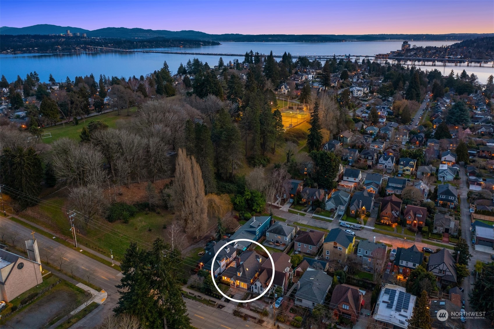 4335 Northeast 45th Street Seattle, WA 98105 - Photo 34 of 37 a view of a lake with a city view