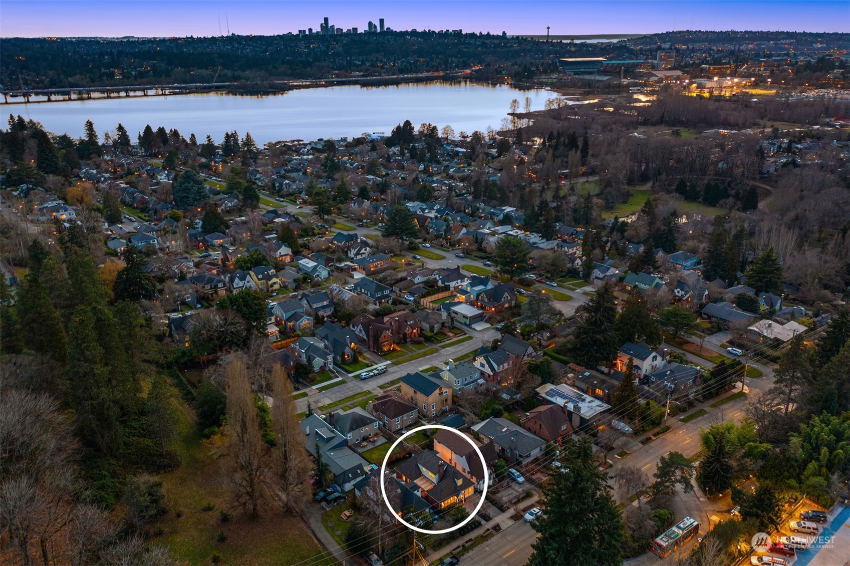 4335 Northeast 45th Street Seattle, WA 98105 - Photo 35 of 37 a view of a lake with houses