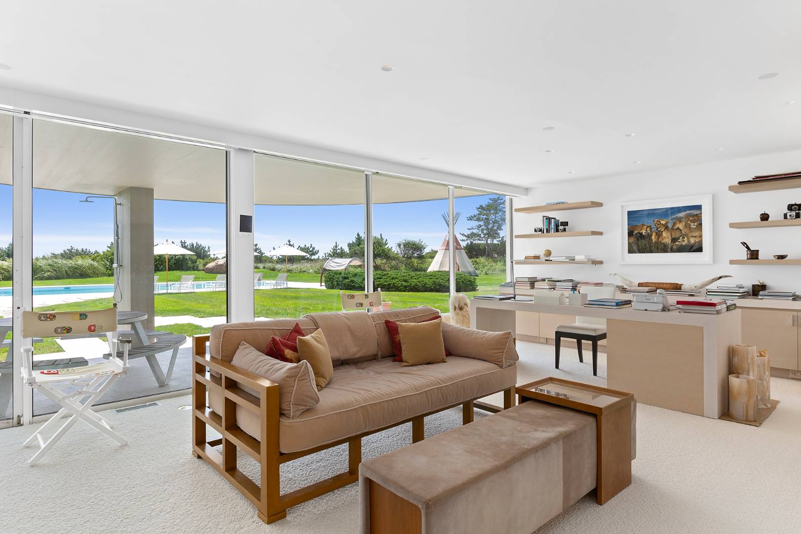 Undisclosed Address Southampton, NY 11968 - Photo 18 of 43 a living room with furniture and a large window