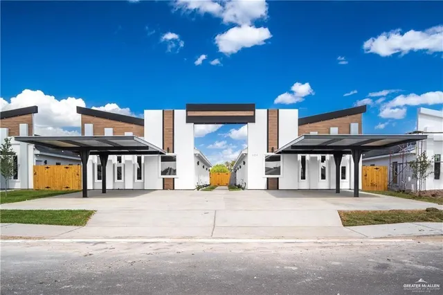 a view of a building with a street
