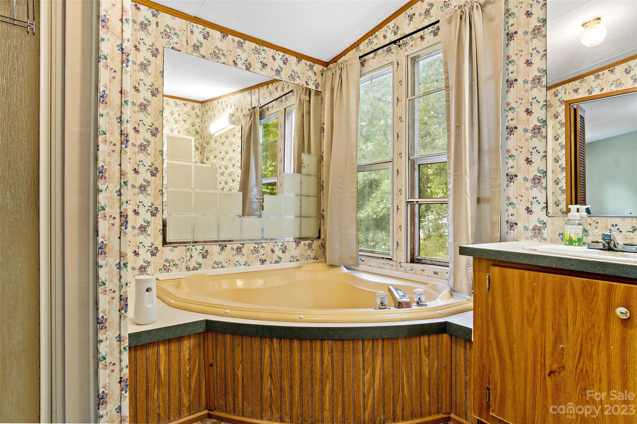 584 Ebenezer Road Old Fort, NC 28762 - Photo 22 of 41 a bathroom with a tub and a sink