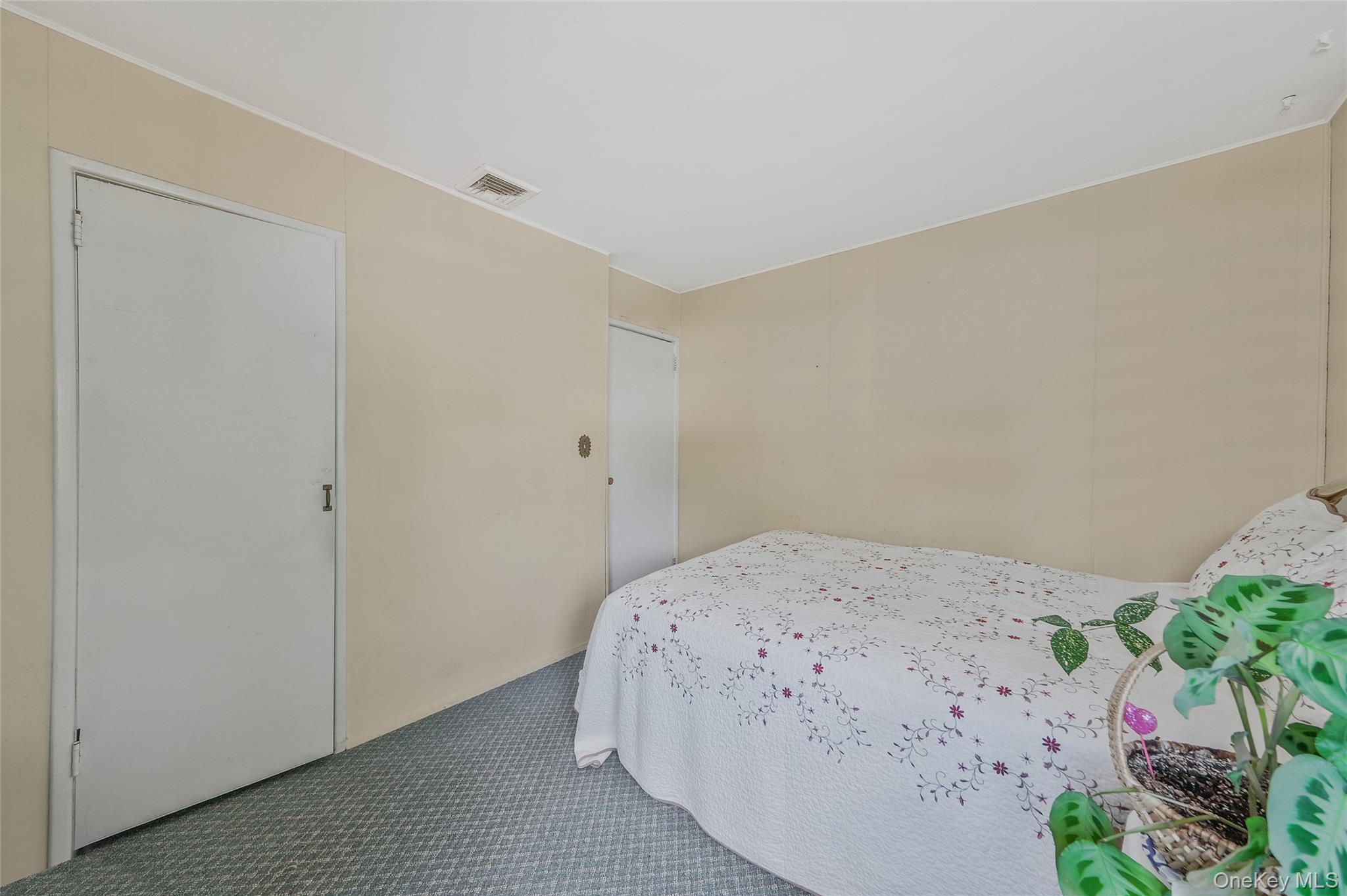 59 Maybrook Road North Babylon, NY 11703 - Photo 20 of 43 a bedroom with a bed and a potted plant