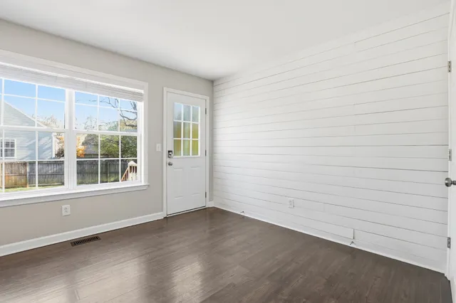 an empty room with a window