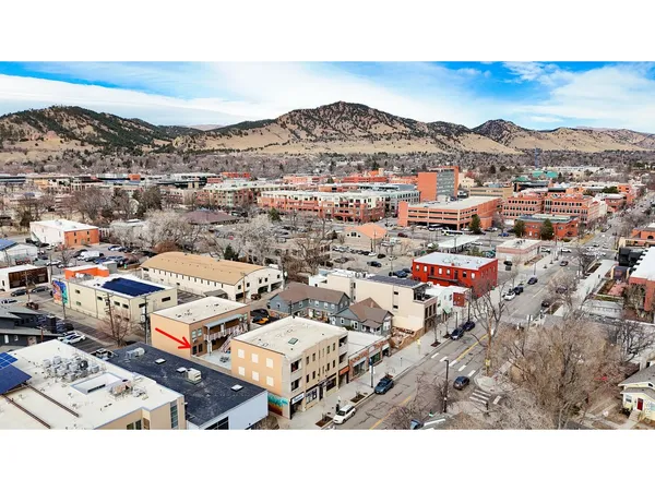 an aerial view of a city