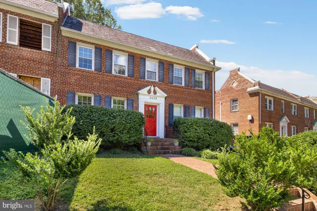 a front view of a building