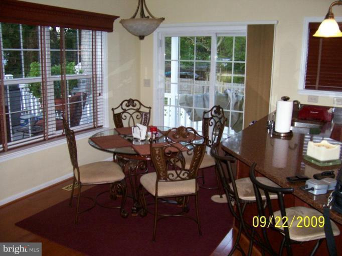 Breakfast area at end of the kitchen
