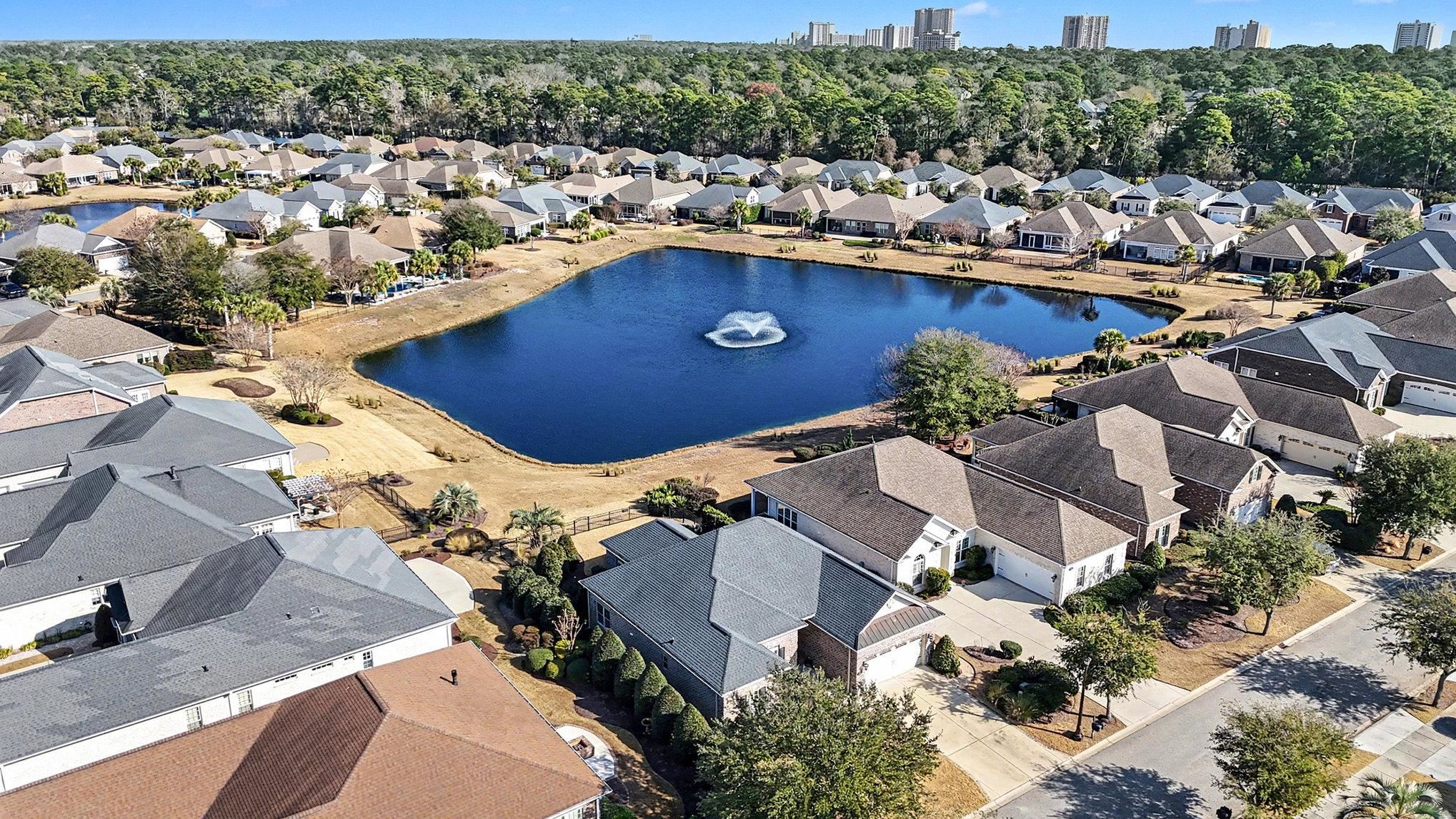 896 Marsala Drive Myrtle Beach, SC 29572 - Photo 28 of 33 Aerial view of residential area featuring a large body of water
