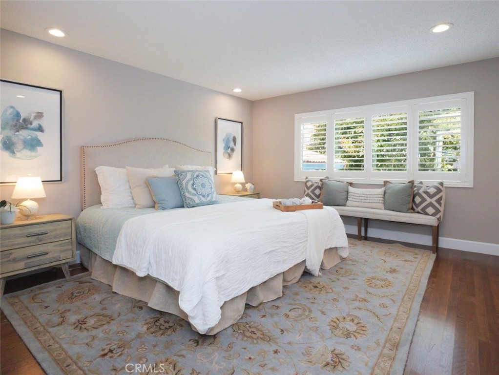29444 Stonecrest Road Rancho Palos Verdes, CA 90275 - Photo 11 of 33 a bedroom with a bed and wooden floor