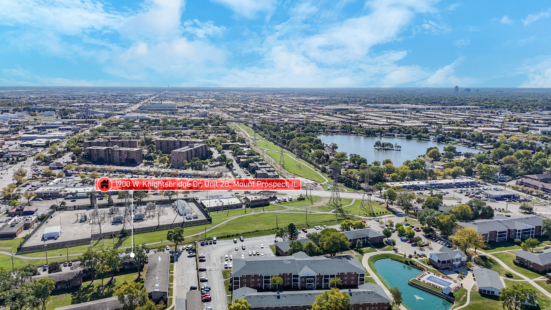 1900 Knights Bridge Drive, Unit 2B Mount Prospect, IL 60056 - Photo 16 of 16 an aerial view of a city