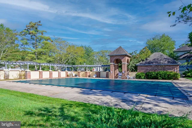 a view of a park with slide