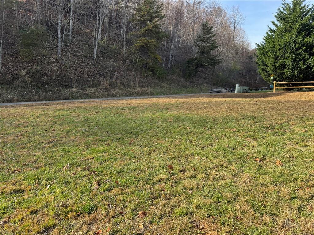 1220 Chatuge Manor Road Young Harris, GA 30582 - Photo 7 of 18 a view of outdoor space with swimming pool and trees