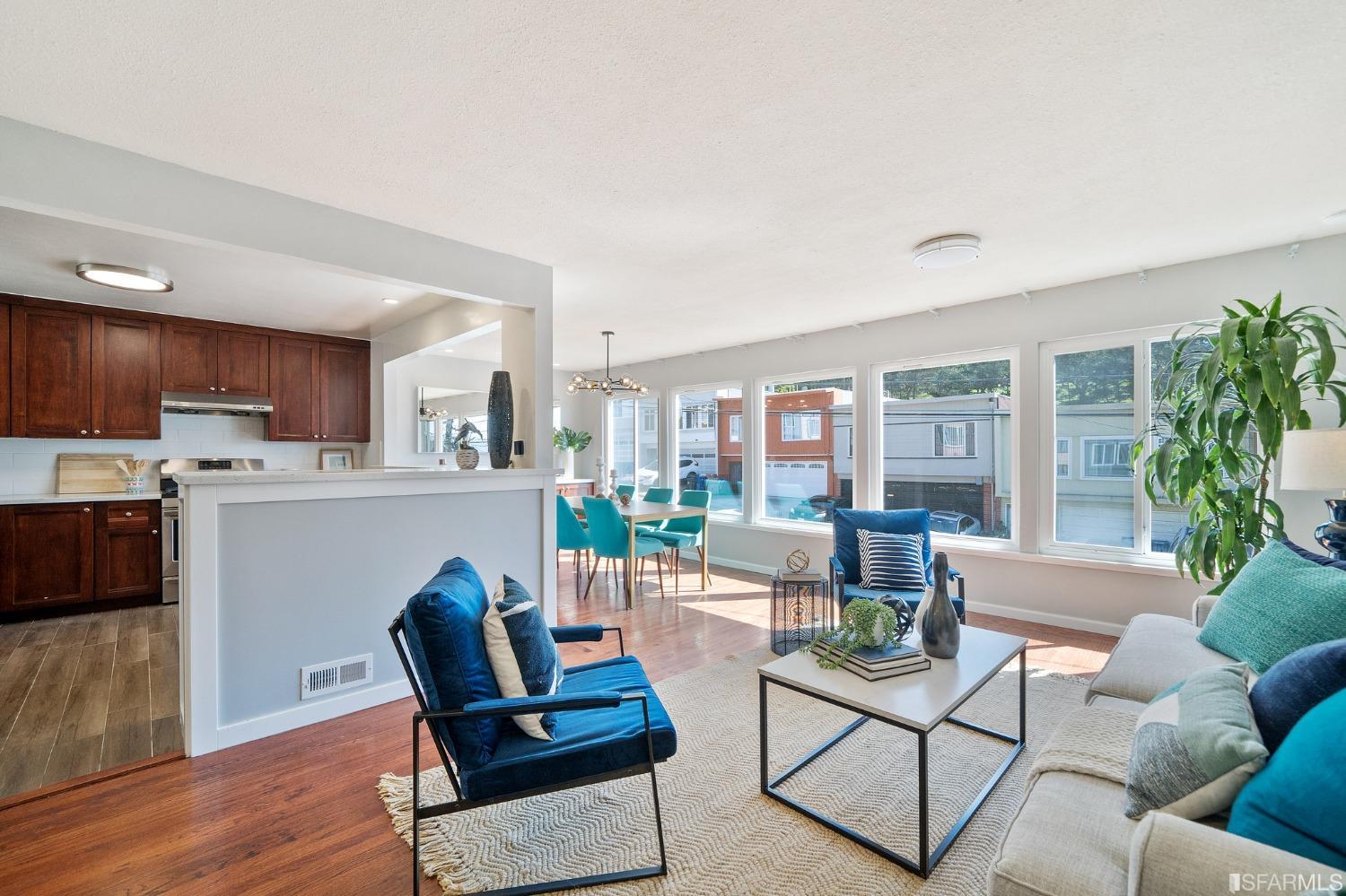 67 Marshall Way Daly City, CA 94014 - Photo 13 of 42 a living room with furniture and a view of kitchen